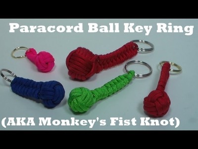 Monkeys fist knot keyring