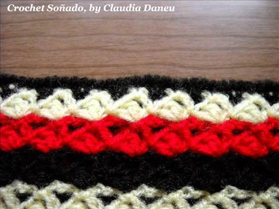 SCARF FASHION: DOUBLE SCARF, AND MATCHING GLOVES. BUFANDA "DOBLE" A CROCHET, MÁS GUANTES