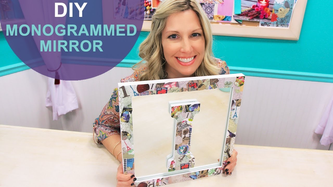 Scrapbook Inspired Decoupage Mirror: The DIY Challenge on The Mom's View