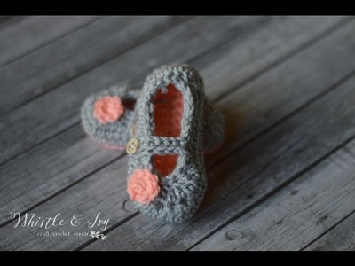 Two-Toned Mary Janes Crochet Pattern