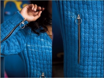 #34 Zippered Sweater, Vogue Knitting Holiday 2011