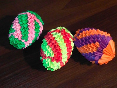 3D origami Easter egg (v.2) master class tutorial