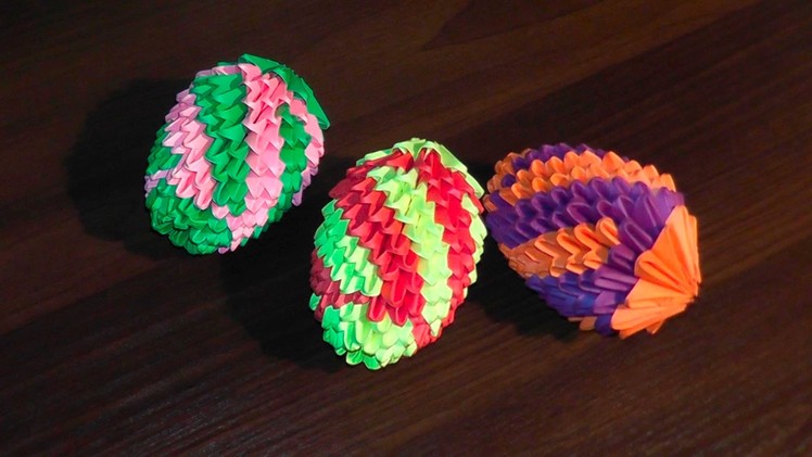 3D origami Easter egg (v.2) master class tutorial
