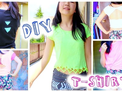 4 Easy DIY Tumblr T-Shirt up cycling projects!