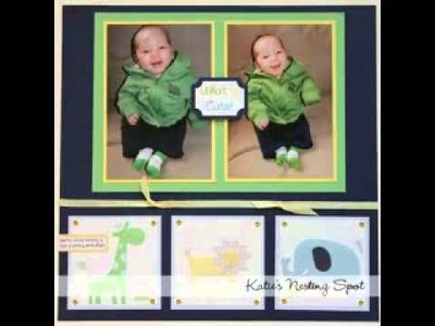 Baby boy scrapbook page ideas