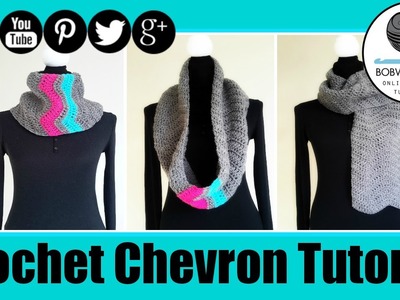 Crochet Chevron Delight Cowl. Scarf. Blanket Tutorial