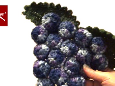 Crochet Grape Motif Pot Holder Trivet - Crochet Geek