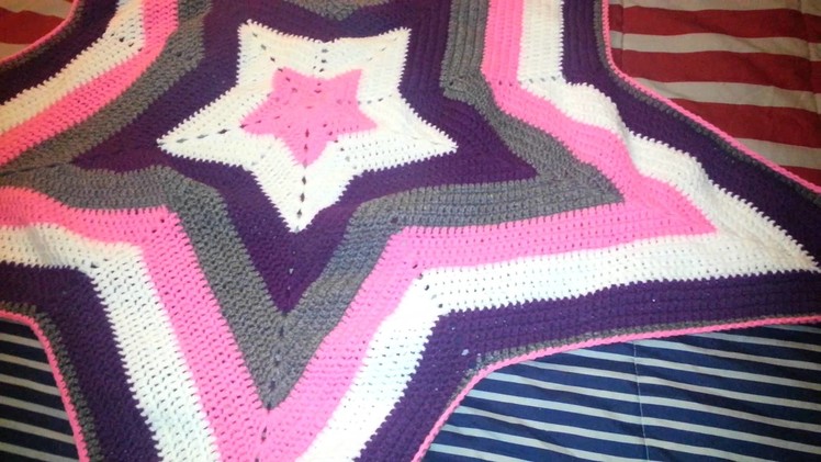 Crochet Star Baby Blanket Red Heart Super Saver Ya