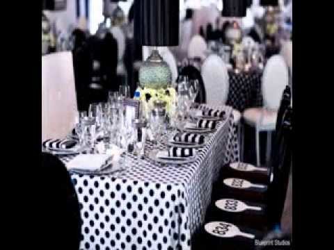 DIY Black and white party decorations decor