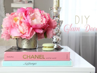 DIY - Glamorous Decorations For A Girly Office, Makeup room, Vanity  - MissLizHeart