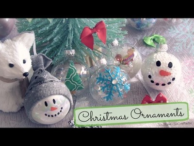 DIY Holiday Ornaments - Decorating Christmas Bulbs - 8 Easy Designs