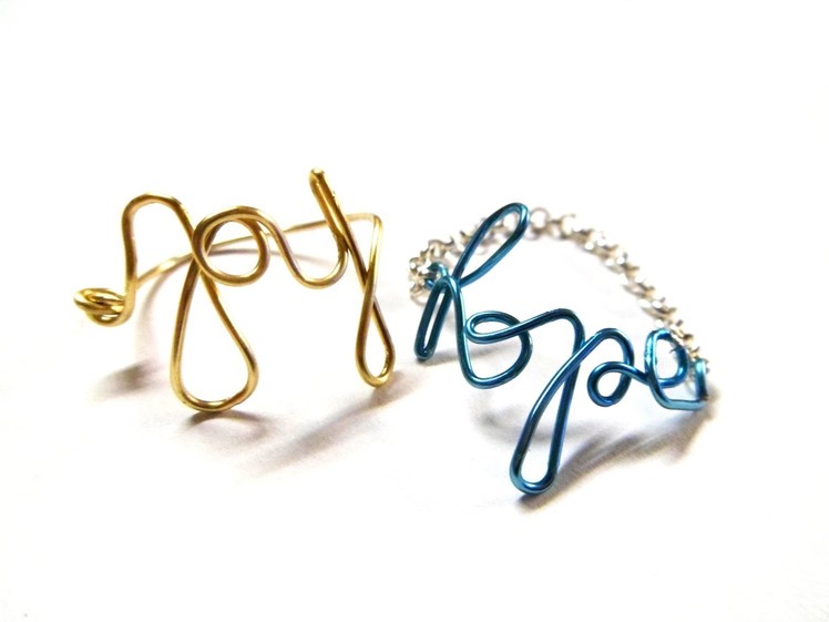DIY "Hope" & "Joy" Word Wire Rings | eclecticdesigns