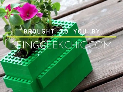 DIY LEGO flower pot