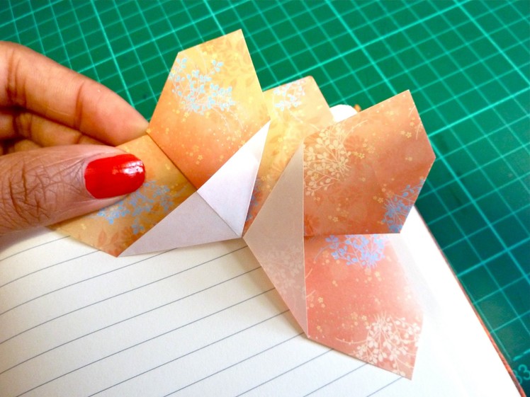 DIY Origami Butterfly Corner Bookmark