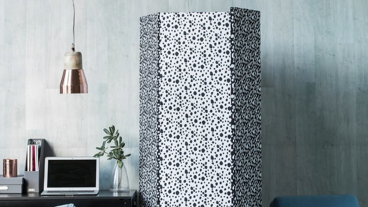 DIY PROJECT: Fabric-covered room divider - homes+