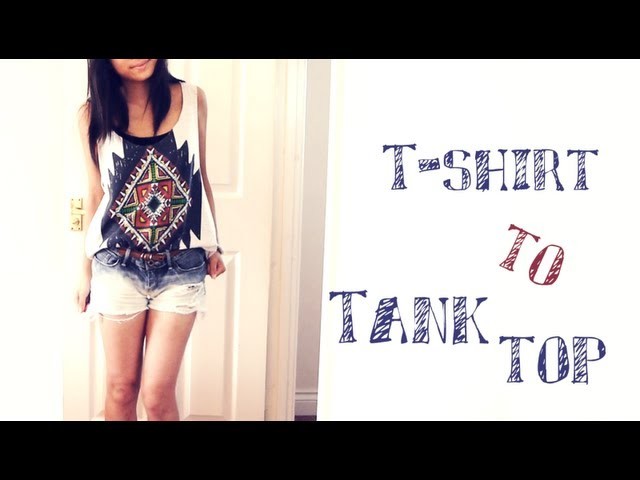 DIY ✂ Summer no-sew Tank Top [T-Shirt Recon]