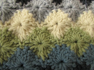 EASY crochet catherine wheel. starburst stitch blanket tutorial - part 2