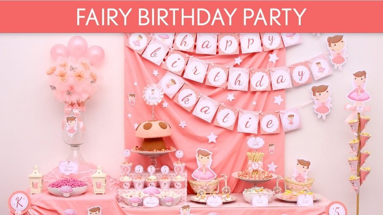 Fairy Birthday Party Ideas. Pink Fairy - B3