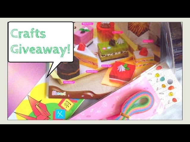 GIVEAWAY #2: Crafts- FREE GIVEAWAY - Origami Desserts, Origami Paper, Paper Strips, Ribbons,