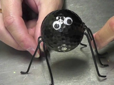 HALLOWEEN GOLF BALL SPIDER CRAFT TUTORIAL