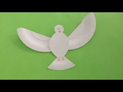 How to make a paper plate dove