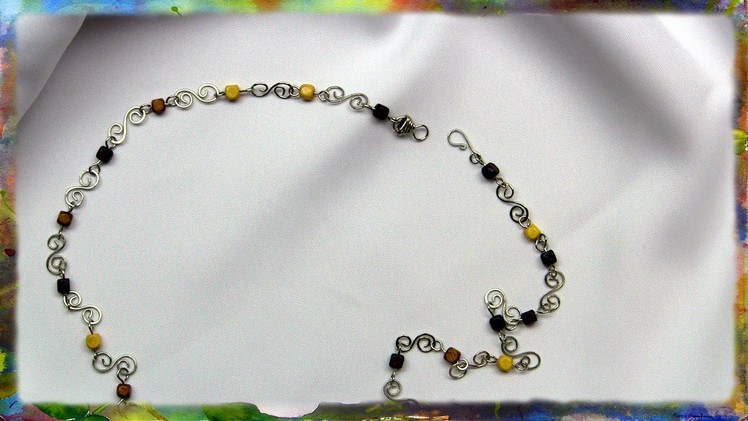 How To Make A Silver Wire S-Link Necklace With Beads by Ross Barbera