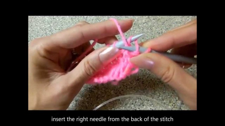 How to make Purl stitches from the Knit stitches(right side)