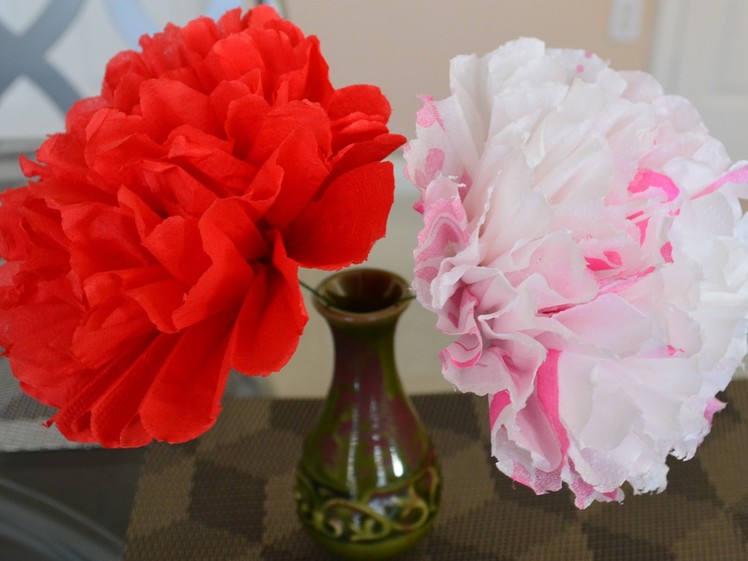 How To: Simple And Cute Flowers Using Tissue Paper. (DIY)