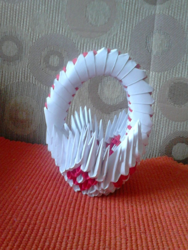 Kako napraviti 3d origami korpu.(How to make 3d origami basket)