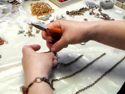 Making a Triple Strand Necklace with Many Charms and Beads, How To Do it by B'sue
