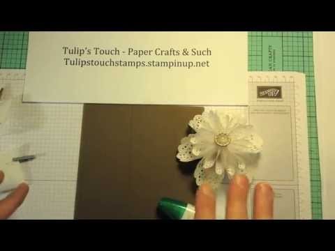 Origami White Tea Lace Paper Doily Flower - Tutorial
