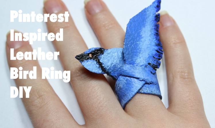 Pinterest Inspired Leather Bird Ring DIY
