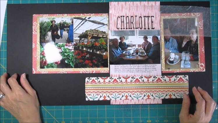 Scrapbook Process 2 Page layout with a large mat