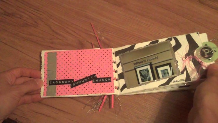 Scrapbook Tutorial - using aluminum foil on your layouts and mini albums - Bling!