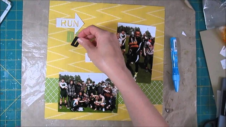 Scrapbooking Process Sports Page without Sports Product