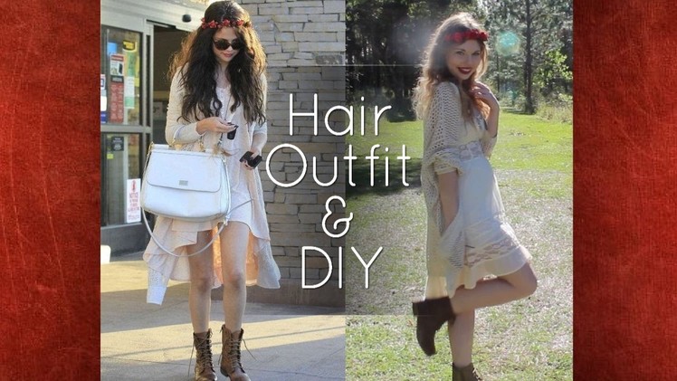 Selena Gomez Boho Hair & Outfit + DIY Flower Crown | Style Steal