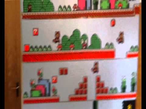 Super Mario Bros 3 World 1-1 in perler beads complete