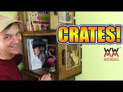 Wood Crate Bookshelves. How to Make Vintage Crates!