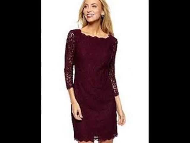 Adrianna Papell - Women's Long Sleeve Lace Dress