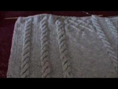 Cable blanket with celtic knot