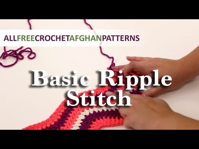 Crochet Basic Ripple Stitch Tutorial