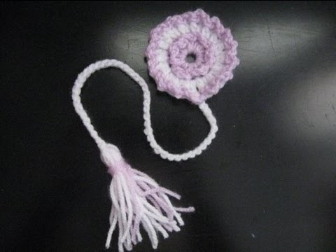 Crocheted Flower Bookmarker - How to make a tassel