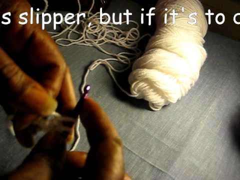 Crocheting Ballerina Slippers pt1