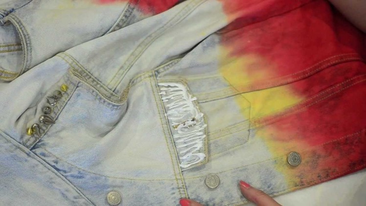 Dipdye and studs DIY jeans vest | SUNDAESINS