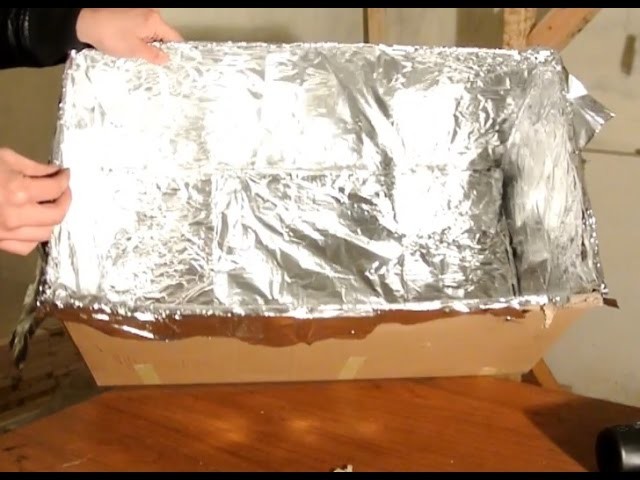 DIY $20 cardboard and aluminum foil oven for baking high temperature paint onto metal