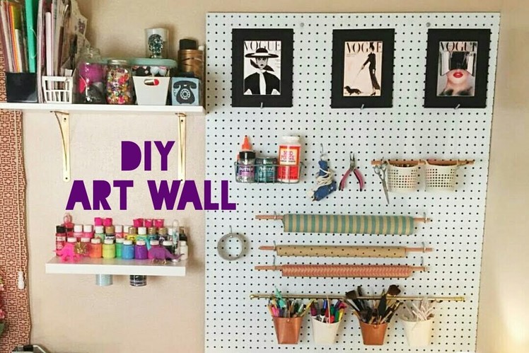 DIY Craft Wall Organization