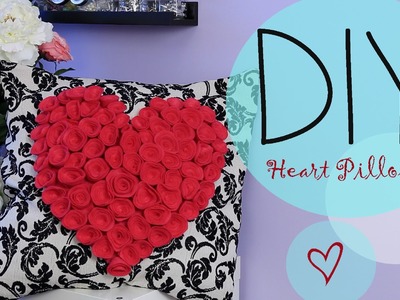 DIY Cute Easy Pillowcase & Flower Heart {How to Make} Gift Idea