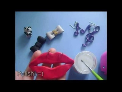 DIY: Fashionable KISS.LIPS Necklace (with Polymer Clay)