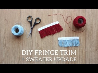 DIY Fringe Trim. Sweater update