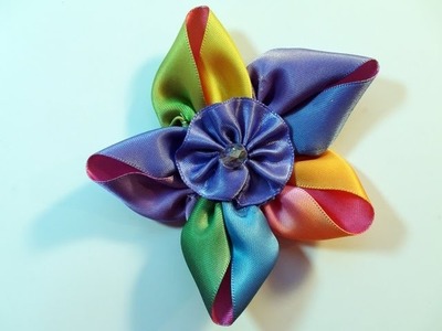 DIY: How To Make an Easy 5 Petal Ribbon Flower